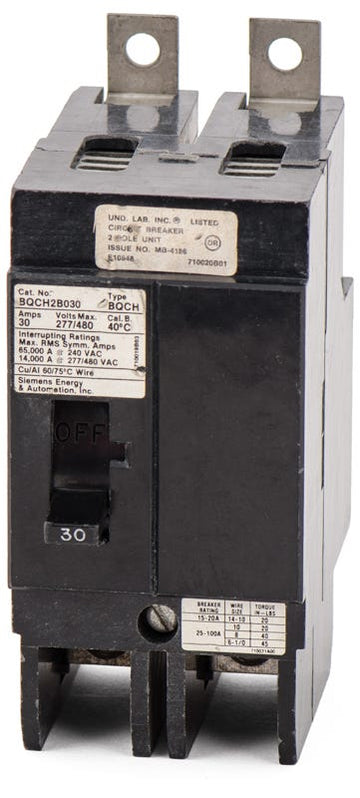 Siemens BQCH2B030 2 Pole Circuit Breaker