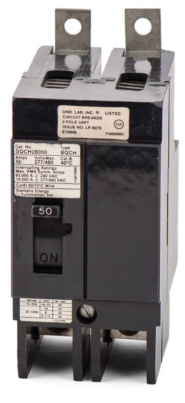 Siemens BQCH2B050 2 Pole Circuit Breaker