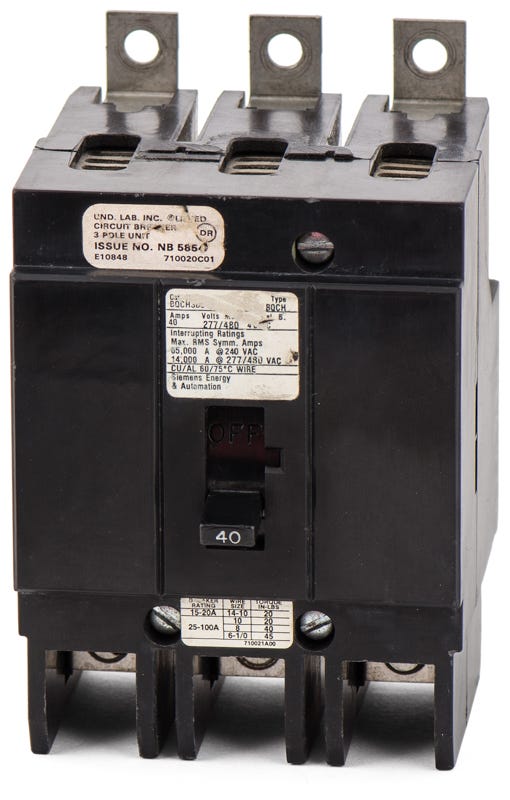Siemens BQCH3B040 3 Pole Circuit Breaker