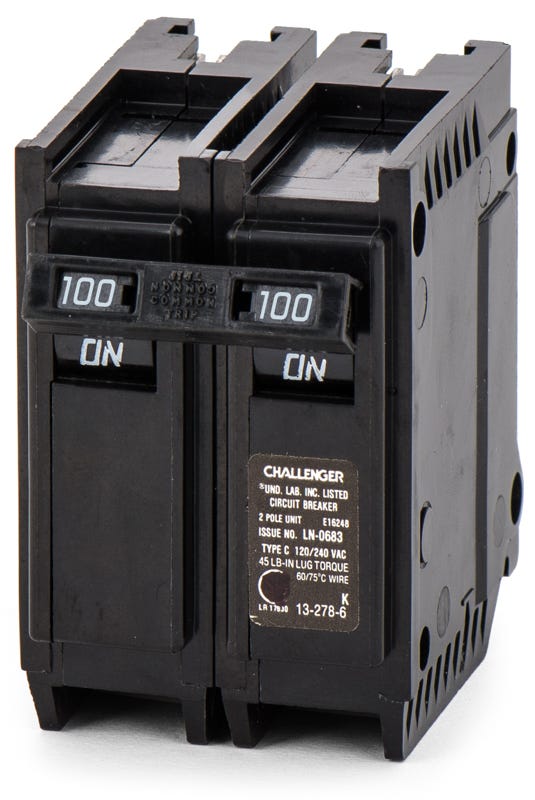 Challenger C2100 2 Pole Circuit Breaker