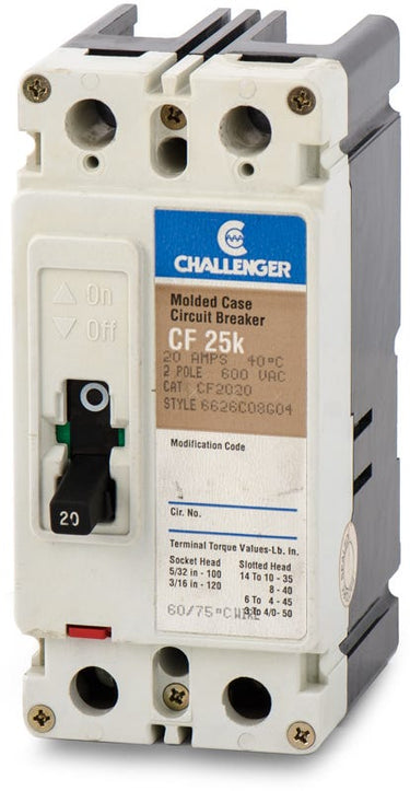 Square D CF2020 2 Pole Circuit Breaker