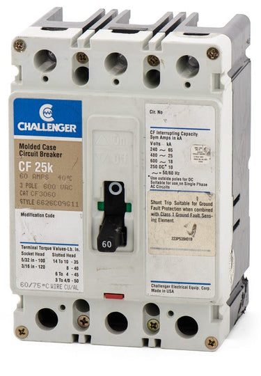 Challenger CF3060 3 Pole Circuit Breaker