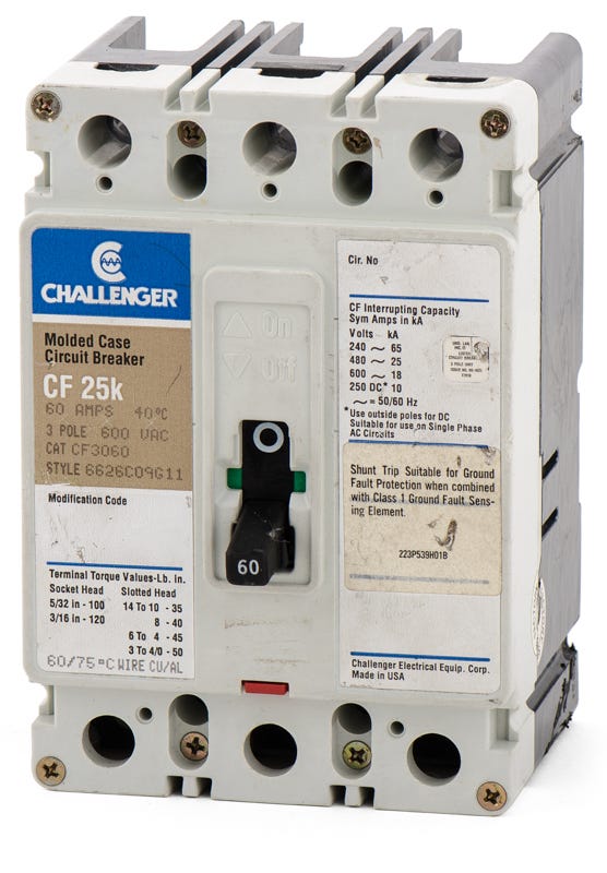 Challenger CF3060 3 Pole Circuit Breaker