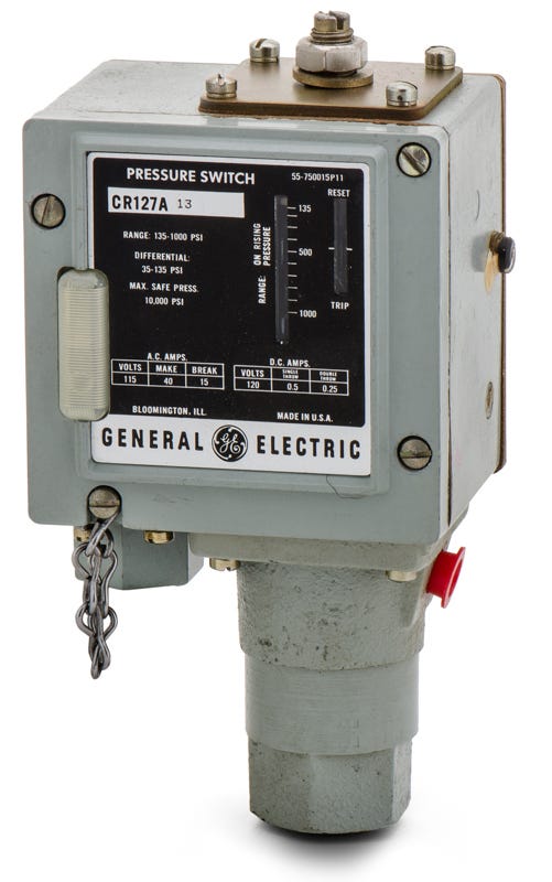 General Electric CR127A13 Pressure Switch