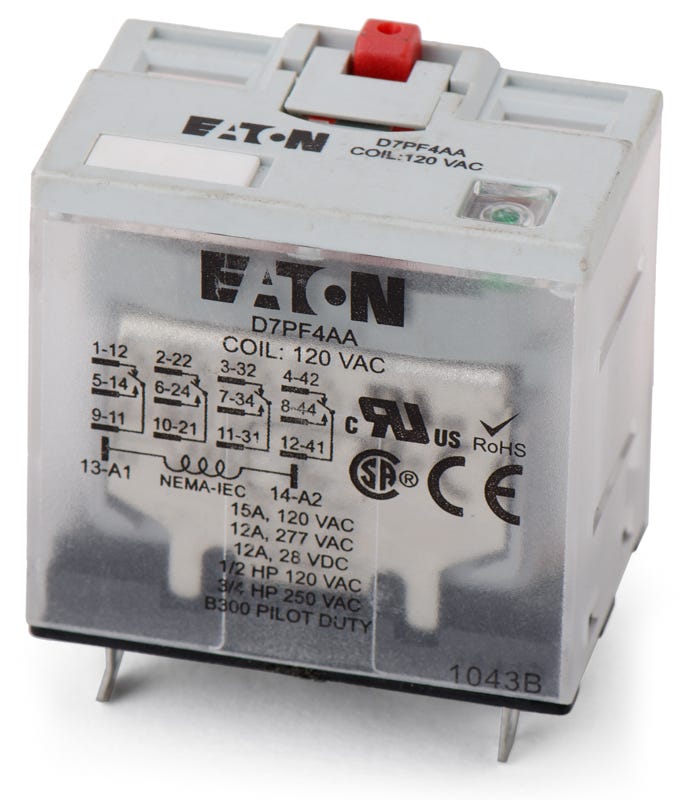 Eaton D7PAD 300 Volt 16 Amp Din Rail/Panel Mount General Purpose Plug-In Relay Socket – Voomi Supply Eaton D7PAD 300 Volt 16 Amp Din Rail/Panel Mount General Purpose Plug-In Relay Socket – Voomi Supply