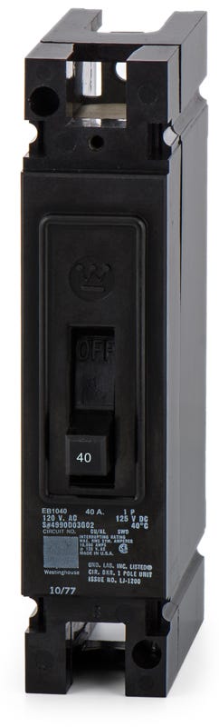Westinghouse EB1040 1 Pole Circuit Breaker