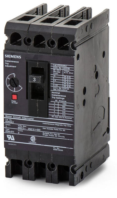 Siemens ED63A003 3 Pole Circuit Breaker