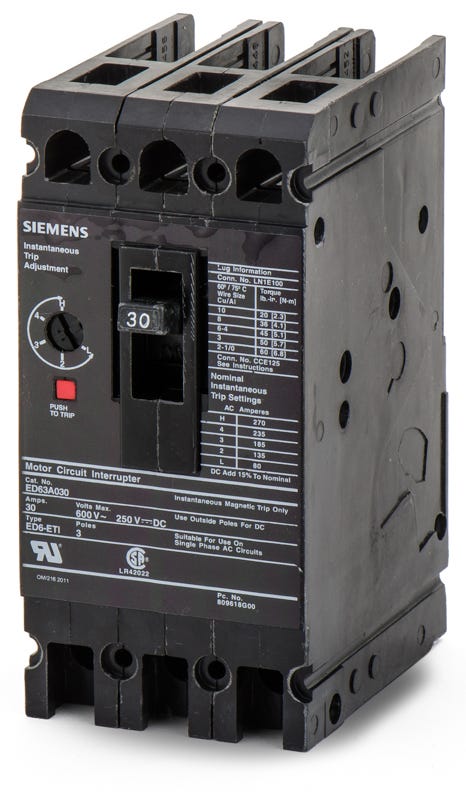 Siemens ED63A030 3 Pole Circuit Breaker