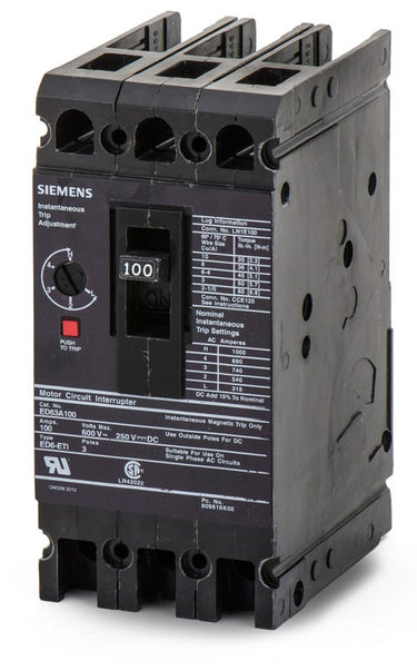 Siemens ED63A100 3 Pole Circuit Breaker