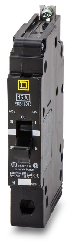 Square D EDB16015 1 Pole Circuit Breaker