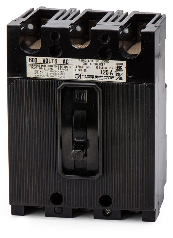 Siemens EF3B125 3 Pole Circuit Breaker