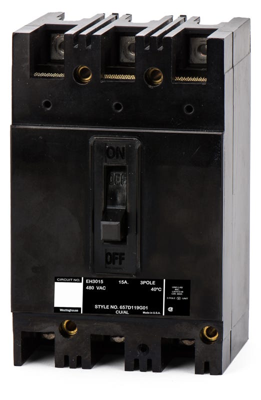 Westinghouse EH3015 3 Pole Circuit Breaker