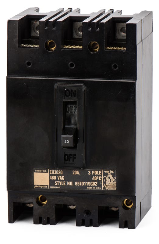 Westinghouse EH3020 3 Pole Circuit Breaker