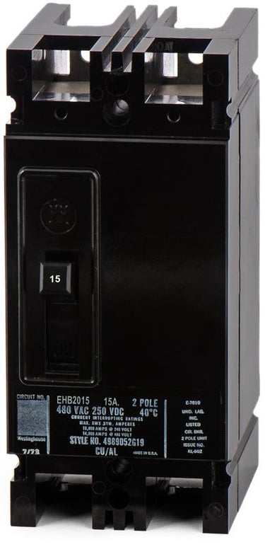 Westinghouse EHB2015 2 Pole Circuit Breaker