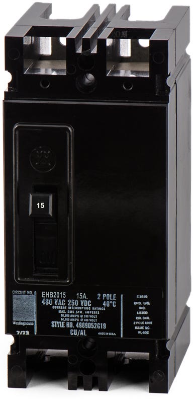 Westinghouse EHB2015 2 Pole Circuit Breaker