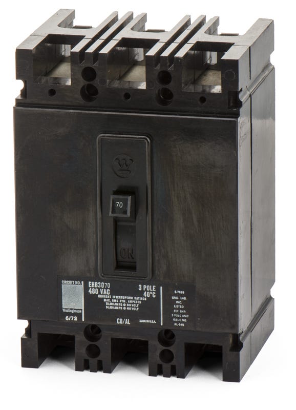 Westinghouse EHB3070 3 Pole Circuit Breaker