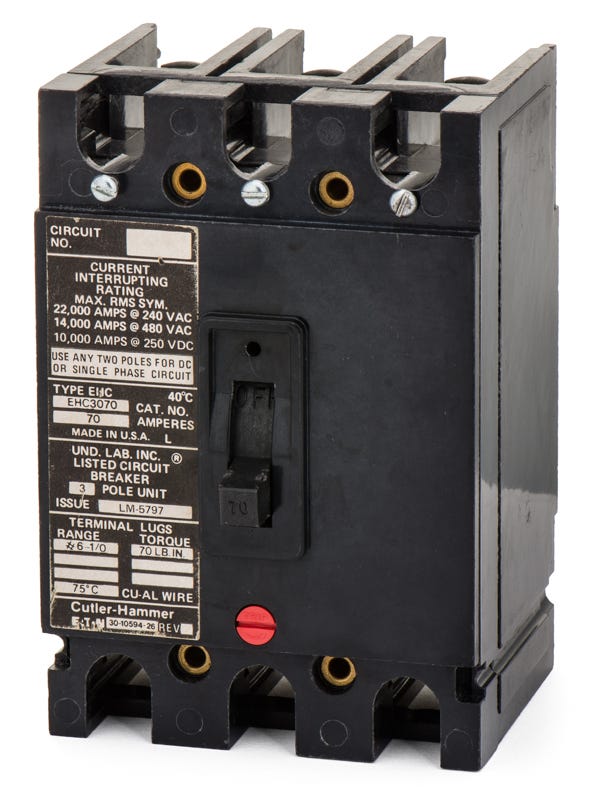 Eaton/Cutler-Hammer EHC3070 3 Pole Circuit Breaker