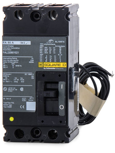 Square D FAL220801021 2 Pole Circuit Breaker