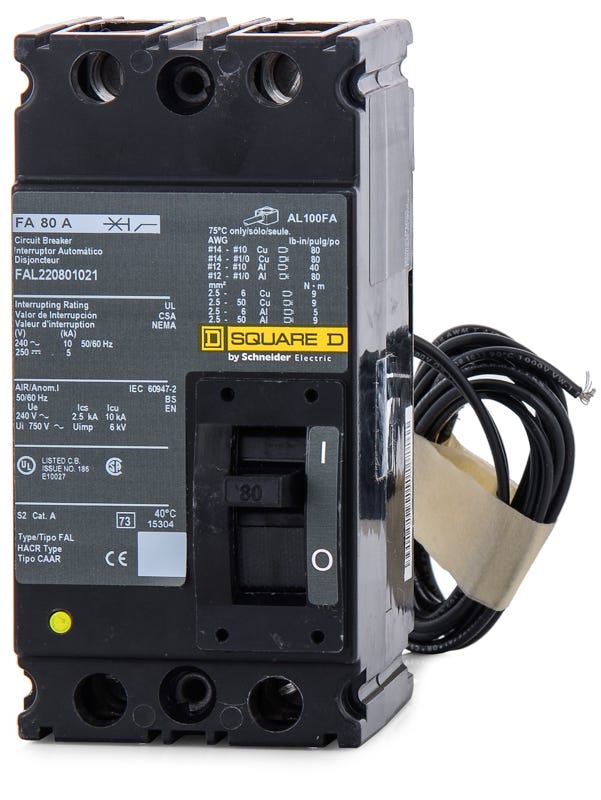 Square D FAL220801021 2 Pole Circuit Breaker