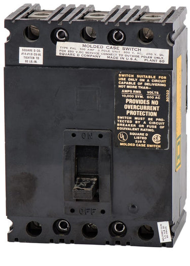Square D FAL36000 3 Pole Circuit Breaker