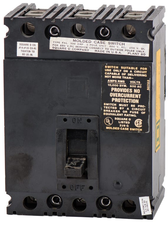 Square D FAL36000 3 Pole Circuit Breaker