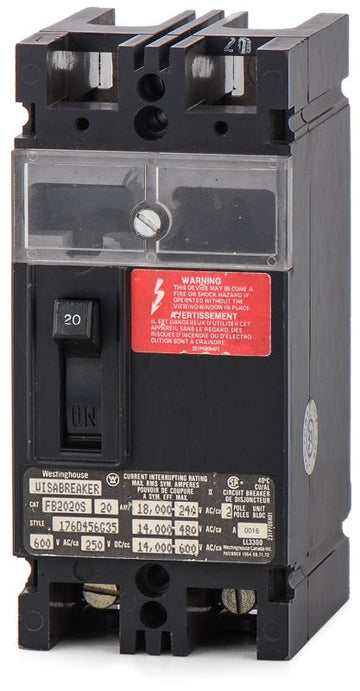 Westinghouse FB2020S 2 Pole Circuit Breaker