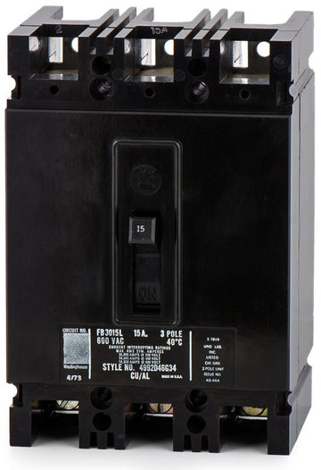 Eaton/Cutler-Hammer FB3015L 3 Pole Circuit Breaker