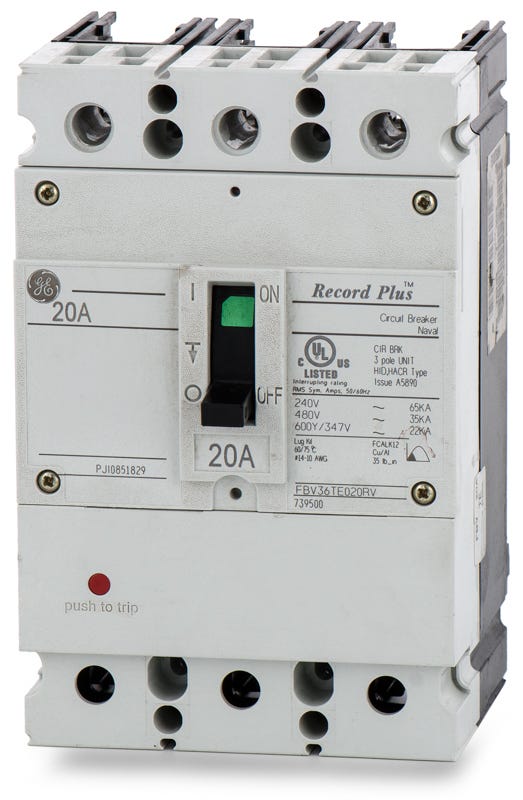 General Electric FBV36TE020RV 3 Pole Circuit Breaker