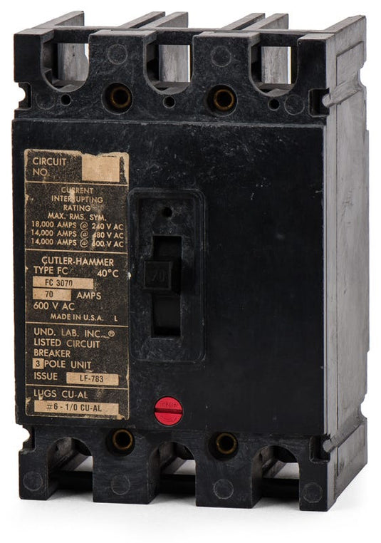 Eaton/Cutler-Hammer FC3070 3 Pole Circuit Breaker