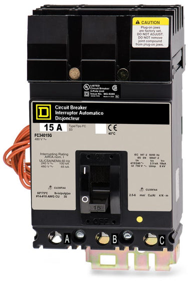 Square D FC34015G 3 Pole Circuit Breaker