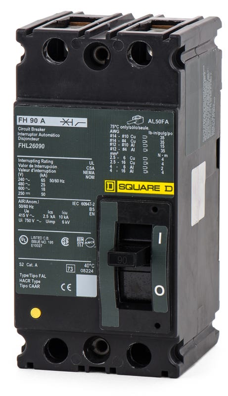 Square D FHL26090 2 Pole Circuit Breaker