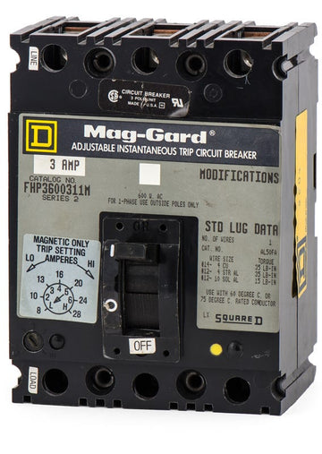 Square D FHP36003-11M 3 Pole Circuit Breaker