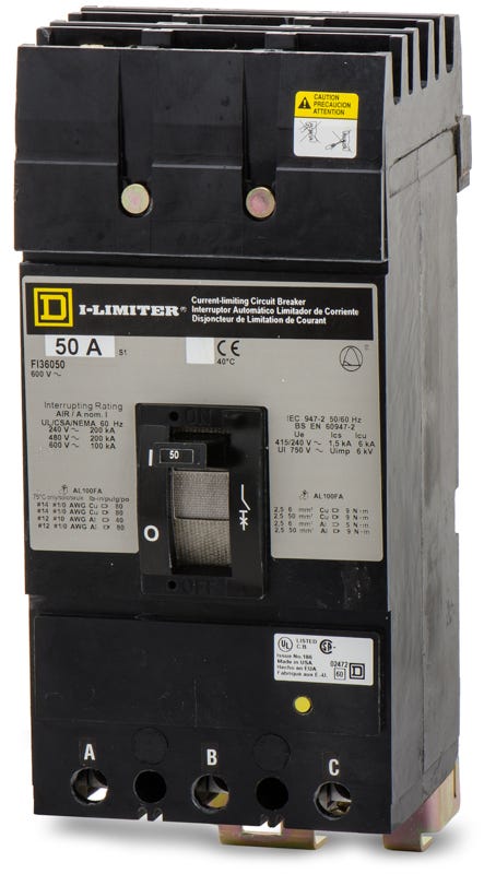 Square D FI36050 3 Pole Circuit Breaker
