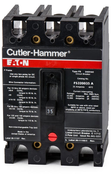 Thomas Betts FS320035A 3 Pole Circuit Breaker