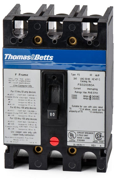 Thomas Betts FS320080A 3 Pole Circuit Breaker