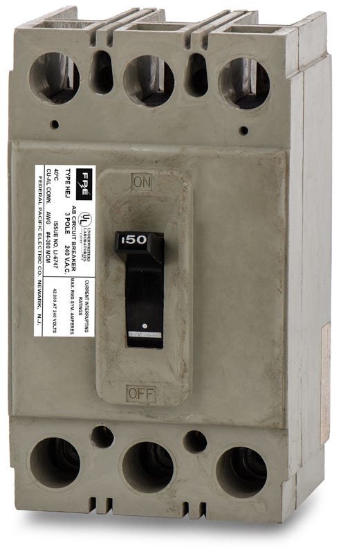 Federal Pacific HEJ233150 3 Pole Circuit Breaker