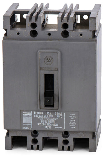 Westinghouse HFB2015 2 Pole Circuit Breaker