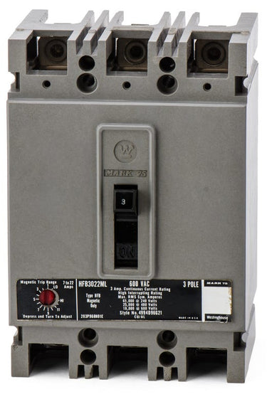 Cutler-Hammer / Westinghouse HFB3022ML 3 Pole Circuit Breaker