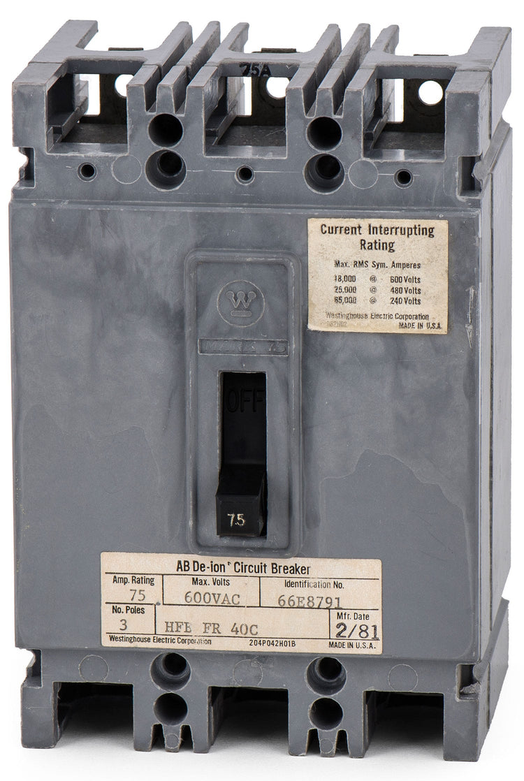 Eaton/Cutler-Hammer HFB3075 3 Pole Circuit Breaker