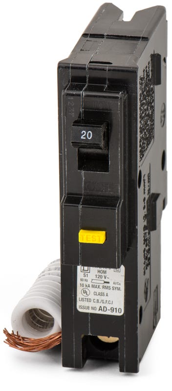 Square D HOM120GFI 1 Pole Circuit Breaker Ground Fault