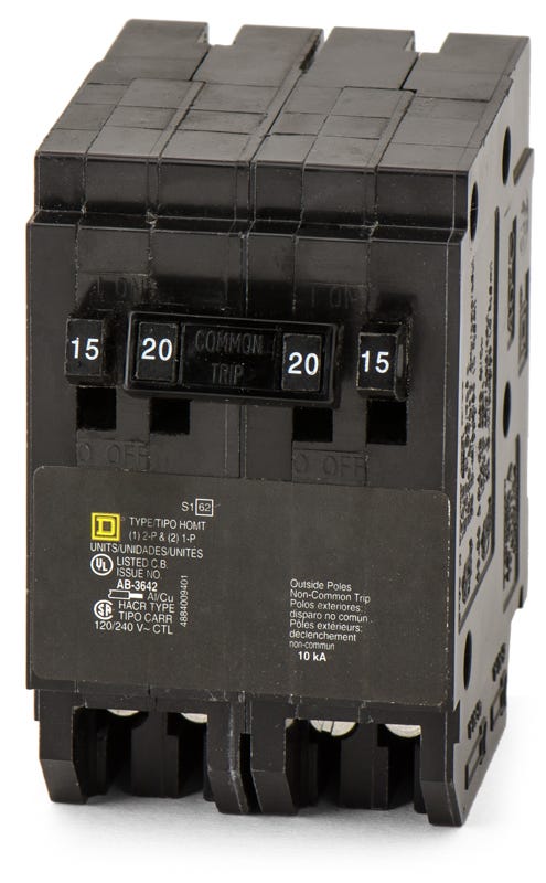 Square D HOMT1515220 Quad Circuit Breaker