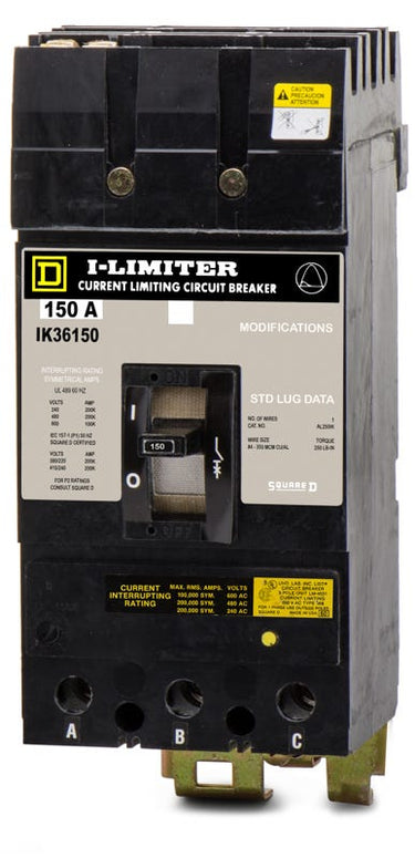 Square D IK36150 3 Pole Circuit Breaker