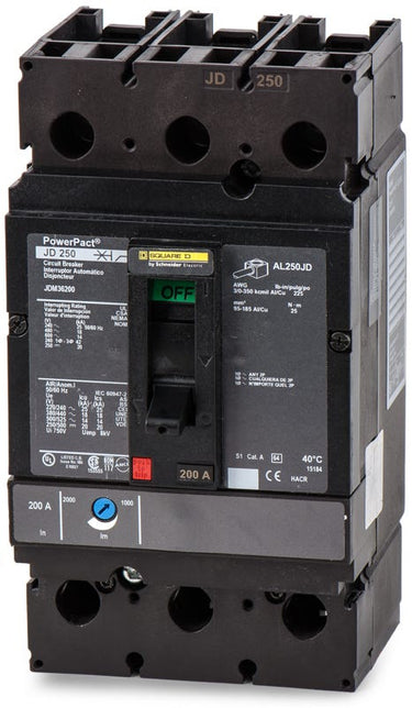 Square D JDM36200 3 Pole Circuit Breaker