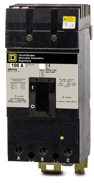 Square D KHB36100 3 Pole Circuit Breaker