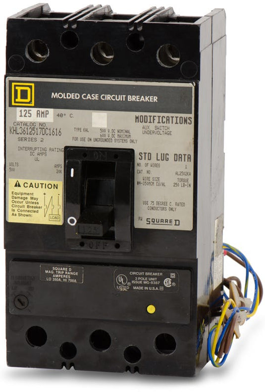 Square D KHL3612517DC1616 3 Pole Circuit Breaker
