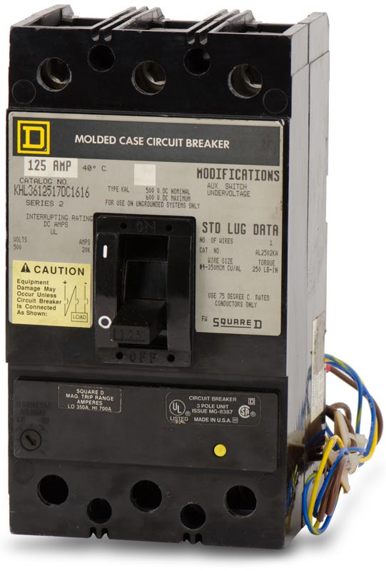 Square D KHL3612517DC1616 3 Pole Circuit Breaker