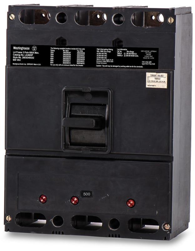 Cutler-Hammer / Westinghouse LA3500 3 Pole Circuit Breaker