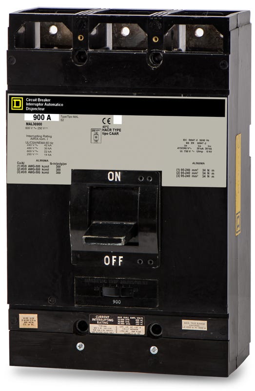 Square D MAL36900 3 Pole Circuit Breaker