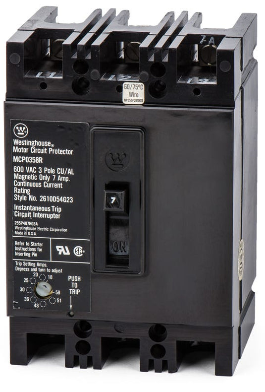 Cutler-Hammer / Westinghouse MCP0358R 3 Pole Circuit Breaker