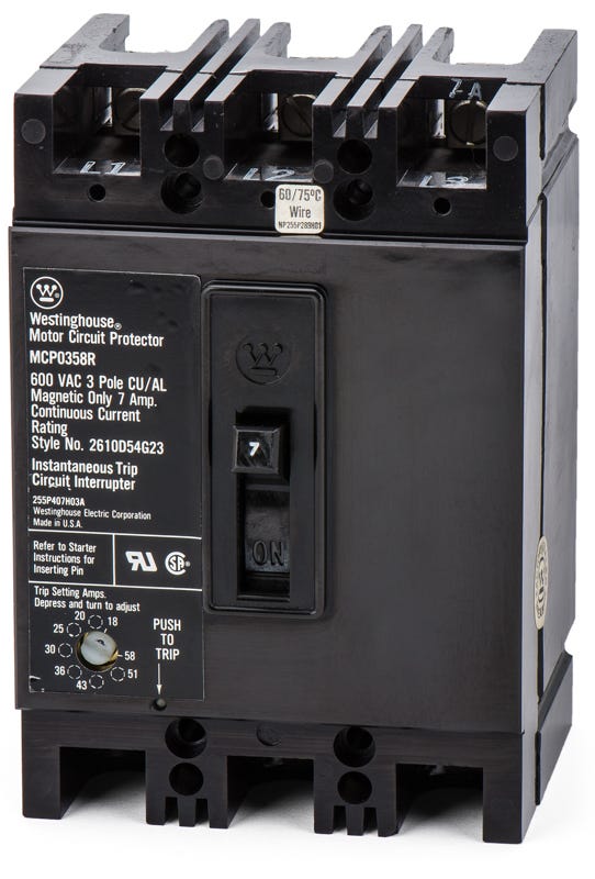 Cutler-Hammer / Westinghouse MCP0358R 3 Pole Circuit Breaker
